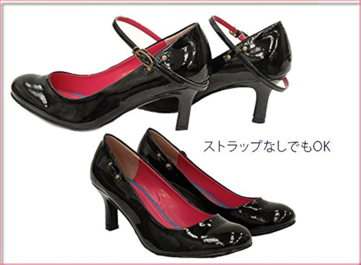 レイドローク ストラップヒールパンプス （旧コキュ ） ブラックエナメル 期間限定10%OFF レイドローク Reidroc [旧コキュ COCUE